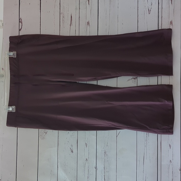 Vintage Patagonia Eggplant Purple‎ Burgundy Wide Leg Lagenlook Capri Pants Large - Picture 1 of 14